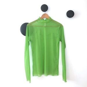 Eliza Faulkner Lime mesh top